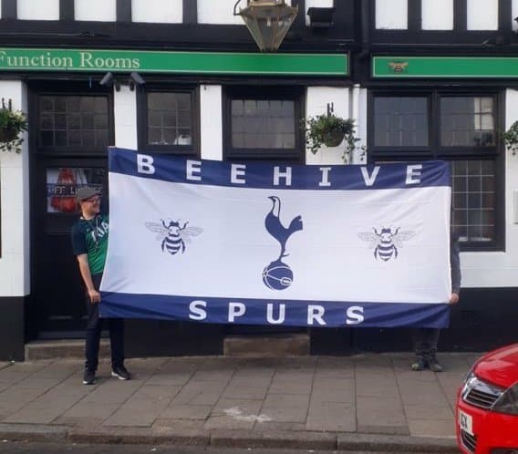 Example of a previous custom football flag