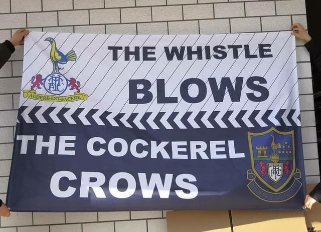Example of a previous custom football flag