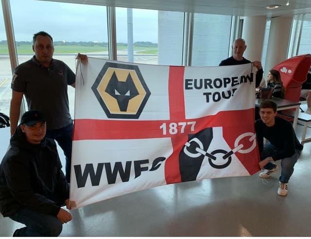 Example of a previous custom football flag